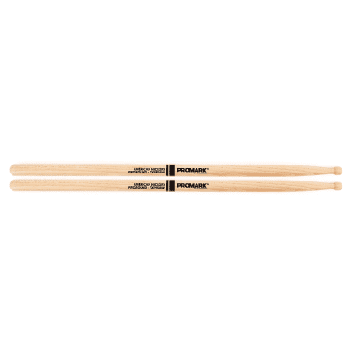 Pro-Mark TXPR5BW Hickory 5B "Pro-Round" Wood Tip Drum Sticks