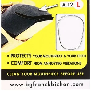 BG A12L Transparent Saxophone Mouthpiece Patch - Large 0.9mm (6-Pack)