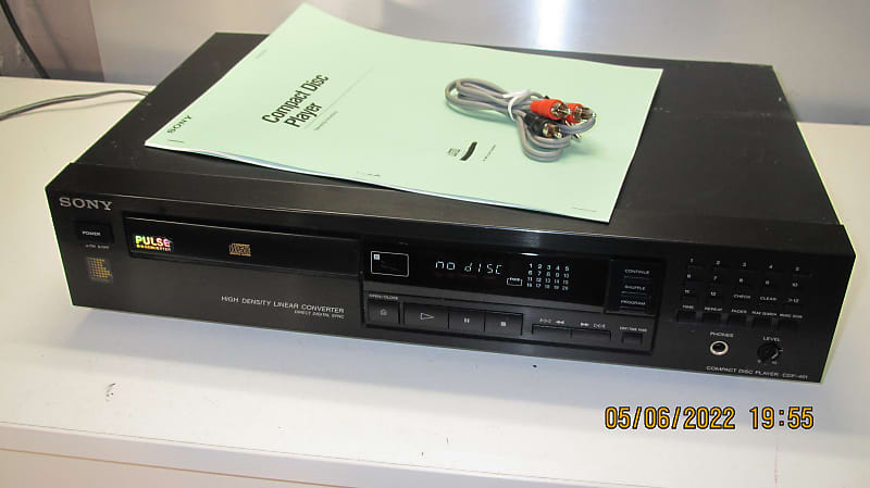 Sony CDP-491 NEAR MINT Single Compact Disc Stereo CD Player w/ top Remote & Music