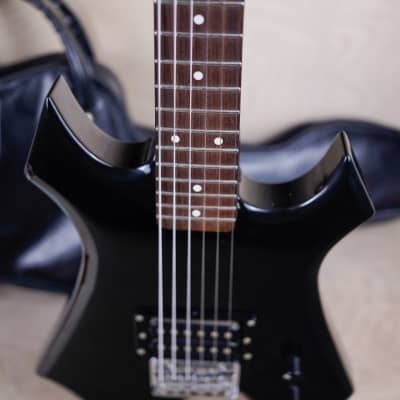 B.C. Rich Warlock WG-035 Mini Guitar 1990's Black Made in Japan MIJ w/ Bag image 11