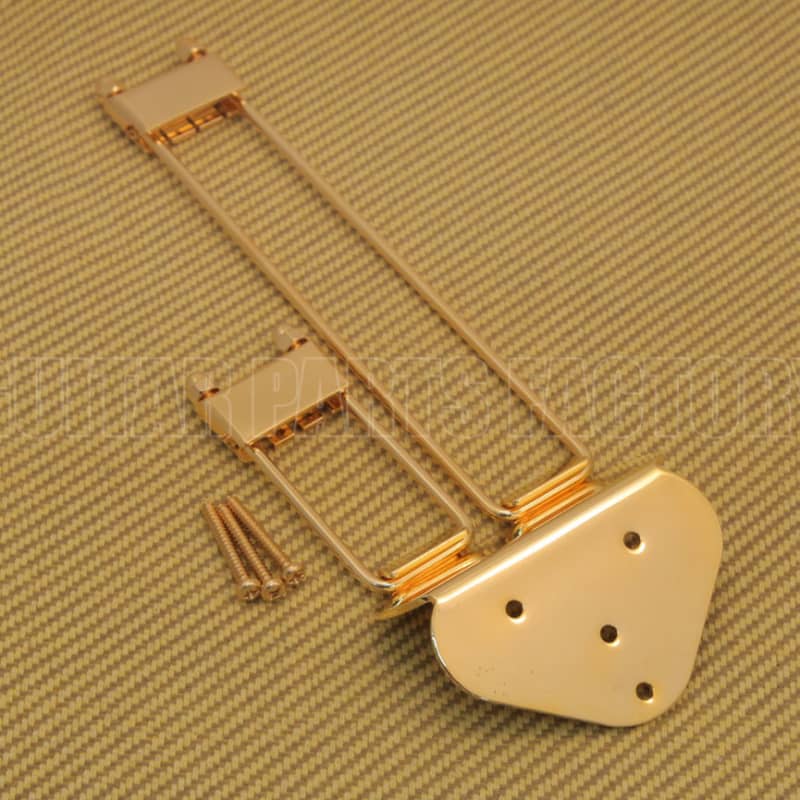 Kluson #7 Trapeze Tailpiece for archtop guitar Gold fits Gibson