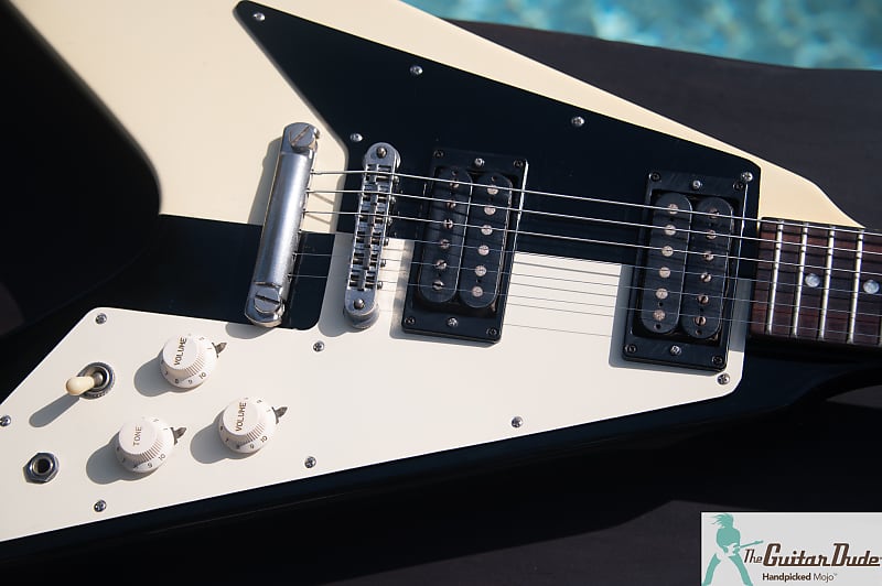 1980's Fernandes Michael Schenker Flying V FV-85MS Black And