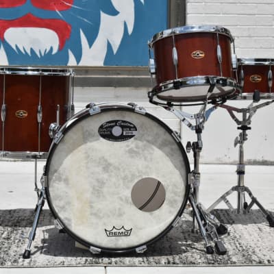Used Stone Custom Club Cherry 12, 14, 20, 14sn Drum Kit in Gunstock Walnut image 3