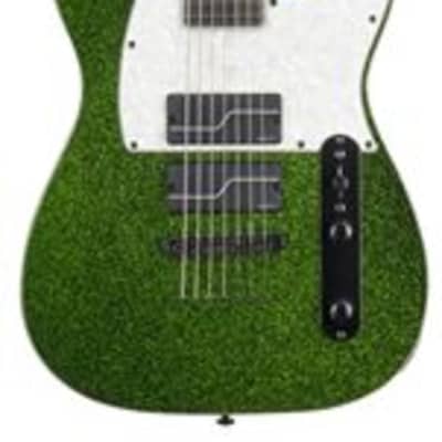 ESP LTD Stephen Carpenter SC607B Guitar with Case Green Sparkle image 1