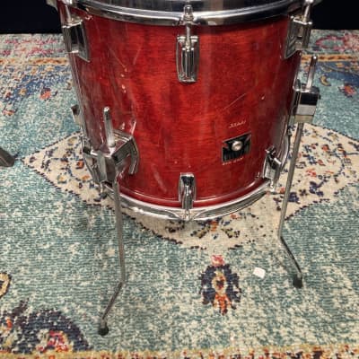 Tama - 14x13" Superstar Tom, Converted into a Floor Tom, Wine Red image 3