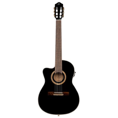 Ortega Performer Series Nylon string Guitar, thinline body - RCE138-T4BK-L, Left-Handed, 52mm Nut Width image 5