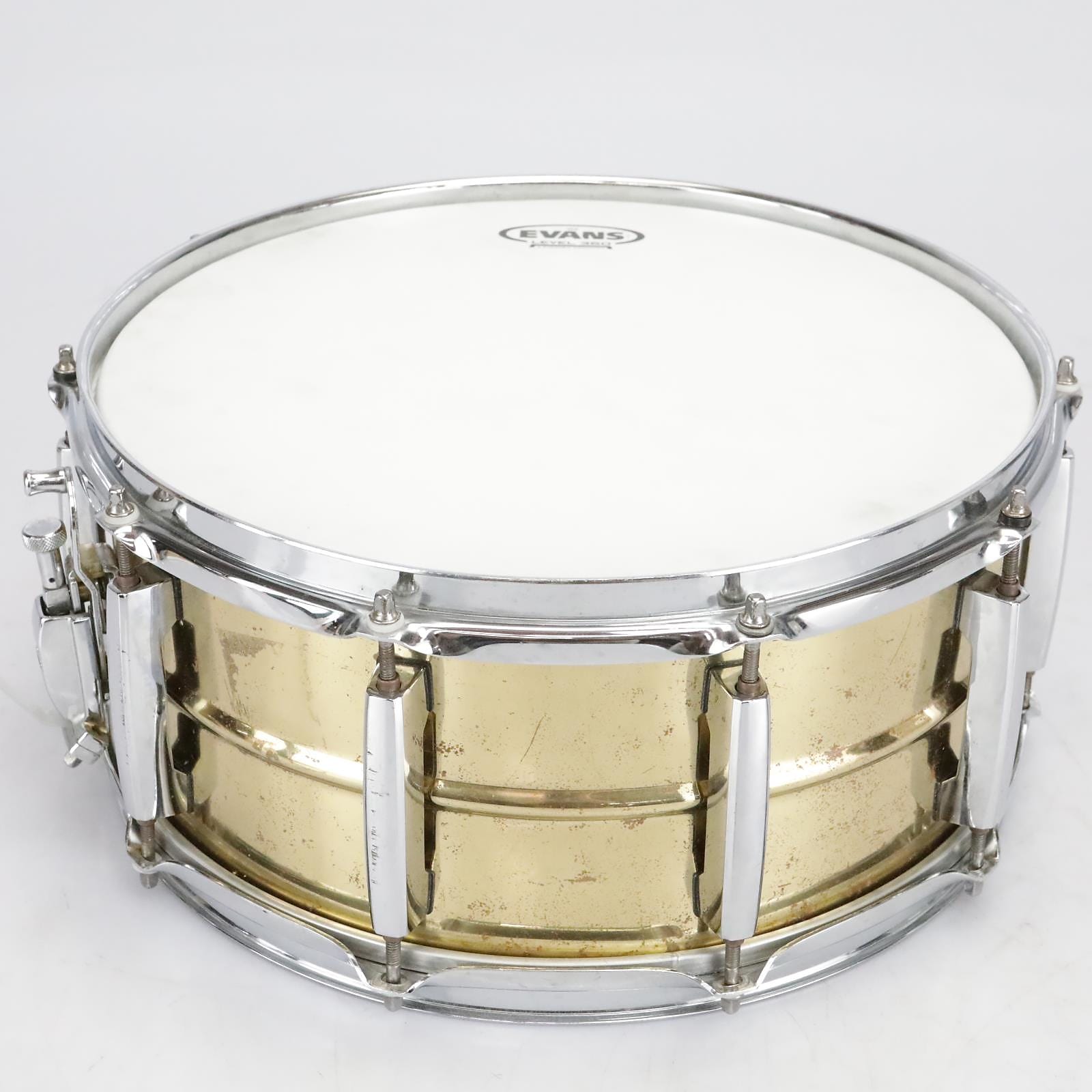 Used mint Pearl 14x5.5 Sensitone Brass Shell Snare Drum – 247drums