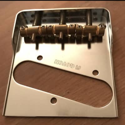 Gotoh BS-TC1S Tele Bridge with 3 “In Tune” Brass Saddles - Chrome - Free Shipping in CONUS! image 2
