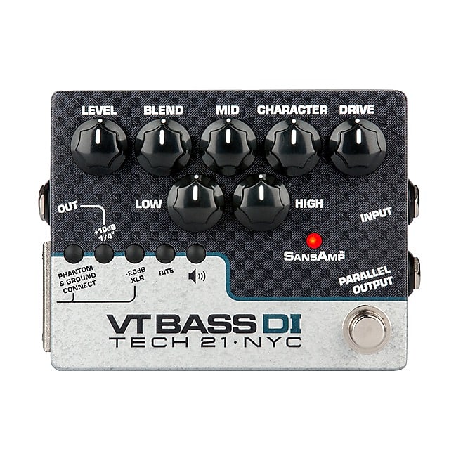 Tech 21 SansAmp Character Series VT Bass DI Preamp / Direct Box Effects Pedal