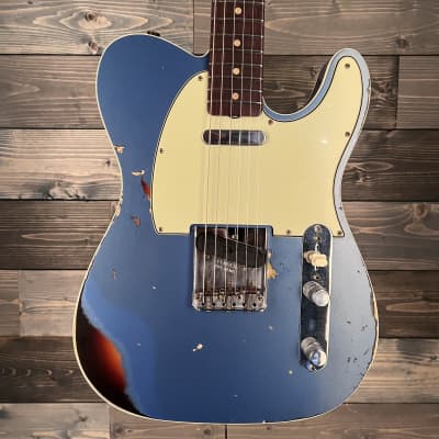 Fender Custom Shop '60 Tele Custom Heavy Relic - Aged Lake Placid Blue/Chocolate 3TS for sale
