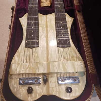 美品1950sTESCO Double Neck Steel Guitar c. 1950 Teisco Double Neck 6/8 Lap Steel / Hawaiian Steel
