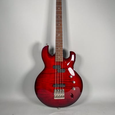 DBZ Diamond Imperial Electric Bass Red Flame Top Finish w/GB for sale