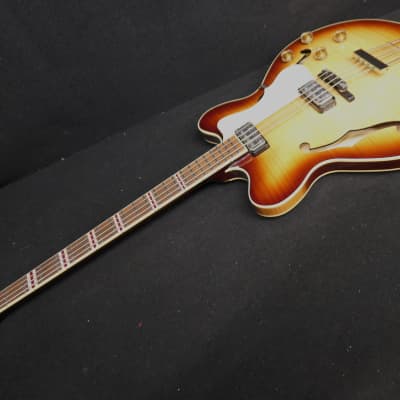 Hofner Verythin HCT-500/7-SB Contemporary Series Short Scale Bass Guitar Super Slim SUPER Flame image 7