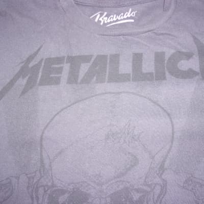 Metallica with Skull Design XL T-shirt gray Shirt faded Black ink