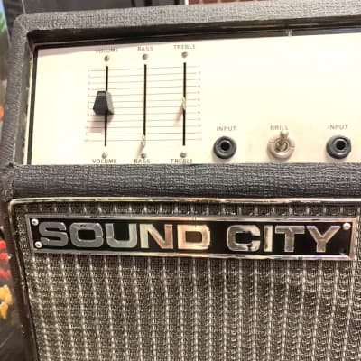 Sound City Concord 2-Channel 40-Watt 2x12" Guitar Combo 1970 - 1975 Black image 2
