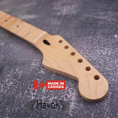 S Style Maple Gloss Neck Stainless Steel Frets, S-Style, 22 Medium Jumbo Jescar Frets, Electric Guitar Neck Part And Replacement Vintage image 1