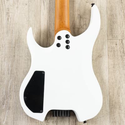 Legator Ghost G6OD Headless Guitar, Roasted Maple Neck & Fretboard, Satin Arctic image 4