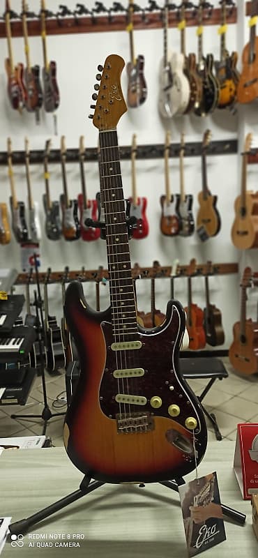 eko s300 relic sunburst Stratocaster image 1