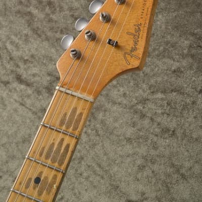 Fender Custom Shop Master Built 1960 s Stratocaster Heavy Relic Desert Sand on Dakota Red by Dale Wi image 4