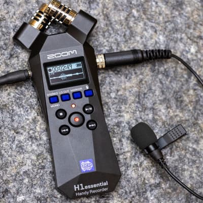 Zoom H1essential 2-Track 32-Bit Float Portable Audio Recorder + Vipro Professional Lavalier Condenser Microphone image 2