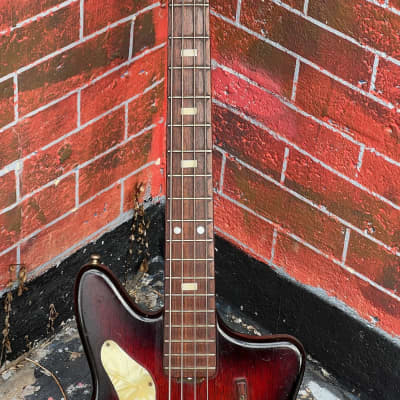 Ibanez model 1950 Bass 1961 very rare solid body in a nice Sunburst w/1 Humbucker just crazy cool. image 7