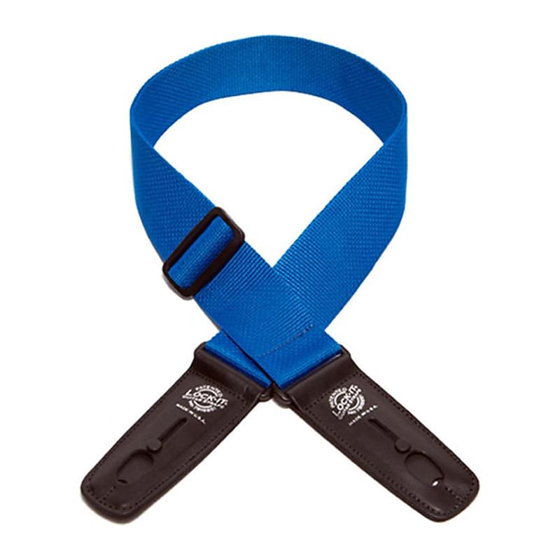 Lock-It Guitar Strap 2" Pacific Blue Polypro Series 36" - 60" image 1