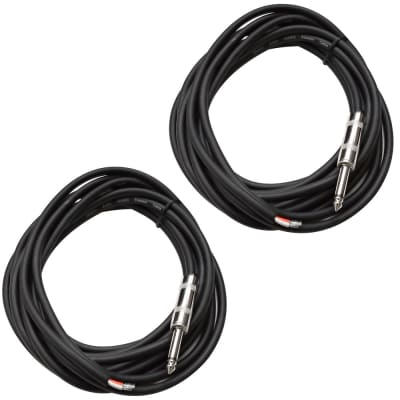 2 SEISMIC AUDIO 15' Raw Wire-1/4" PA/DJ SPEAKER CABLES image 1