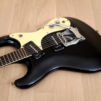 1964 Mosrite Ventures Model Vintage Electric Guitar Black, Vibramute w/ Case image 11