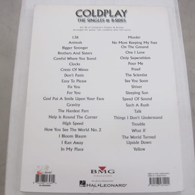 Coldplay The Singles B Sides Sheet Music Song Book Guitar Tab Tablature