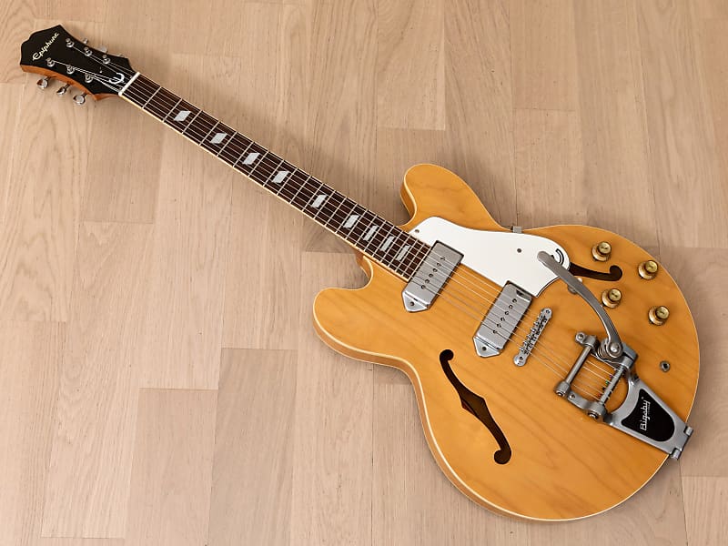 1999 Epiphone Casino Hollowbody Guitar Natural w/ 1 11/16