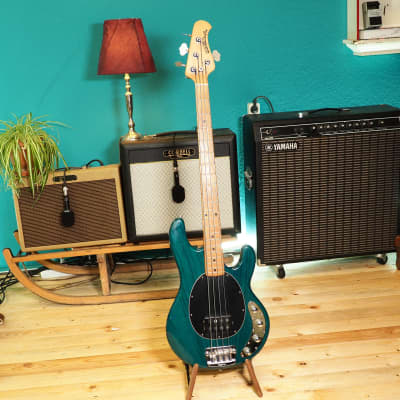 Ernie Ball Music Man Stingray 4 Bass from 1999 in Translucent Teal image 2