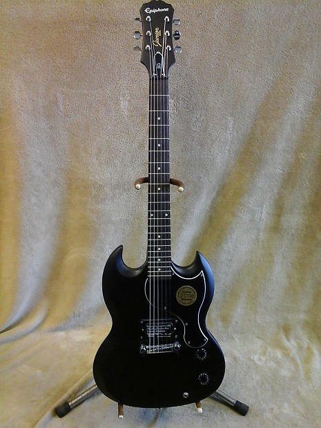 EPIPHONE SG JUNIOR PITCH BLACK ELECTRIC GUITAR | Reverb