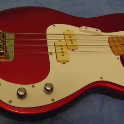 Mako Traditional TPB-2 1980s Metalic Red Precision Style Bass Guitar image 9