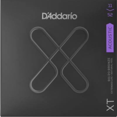 D'Addario XTABR1152 XT Acoustic 80/20 Bronze, Custom Light, 11-52 2019