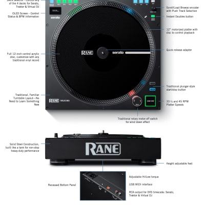 Rane DJ TWELVE MKII 12" Motorized Turntable Controller image 3