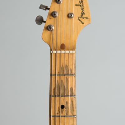 Fender  Stratocaster Non Tremolo Solid Body Electric Guitar (1956), ser. #10339, original tweed hard shell case. image 5