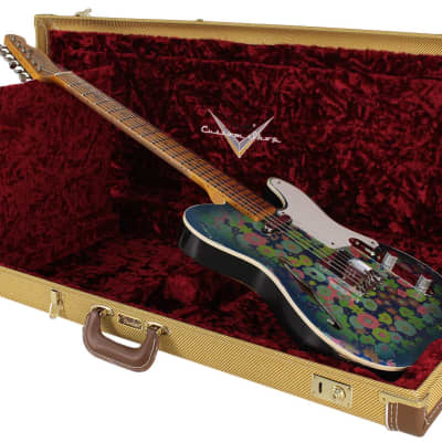 Fender Custom Shop LTD Double Esquire Thinline Custom Relic, Blue Flower image 11