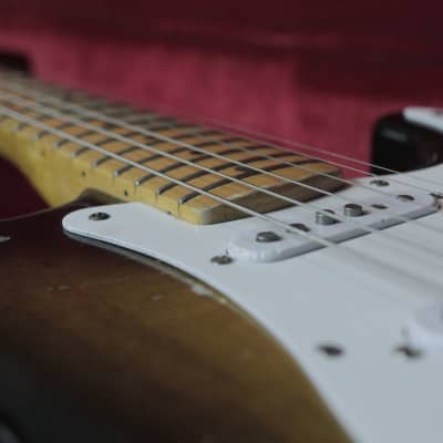 Rizzato's®️ Handmade '50s Stratocaster® Two Tone Sunburst Relic Finish | Case Included image 7