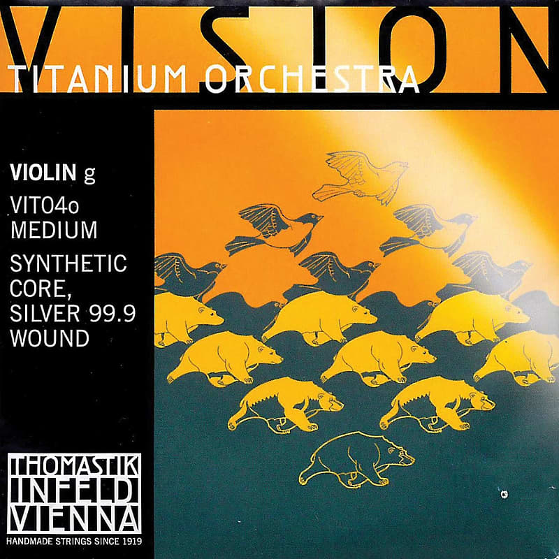 Thomastik-Infeld VIT04o Vision Titanium Orchestra Silver Wound Synthetic Core 4/4 Violin String - G (Medium) image 1