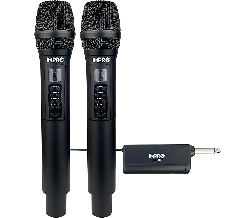 Pro Pair Live Stage Studio PA DJ Karaoke Handheld Wireless Microphones