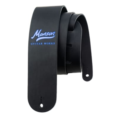 Manson  Standard Leather Guitar Strap Bluebell for sale