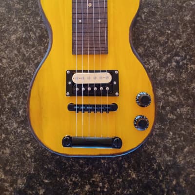 JC Custom Electric Guitars Lemon Drop Lap Steel 2024 - Bright yellow, dark brown image 4
