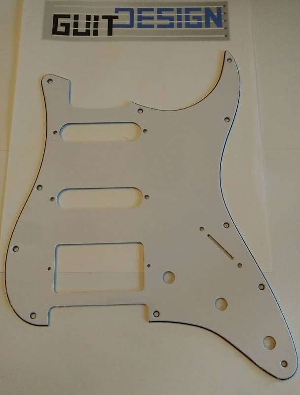 HSS Stratocaster Pickguard White 3ply image 1