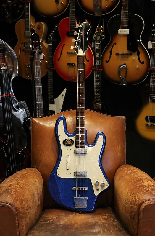 Gemelli Layolo Bass 1965 Blue Sparkle image 1