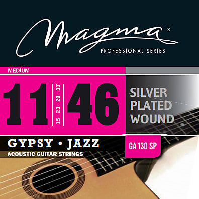 Magma Acoustic Guitar Strings Light Gauge Silver Plated Wound