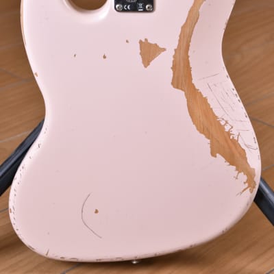 Fender Mexico Road Worn Flea  Artist Series Jazz Bass Shell Pink image 23