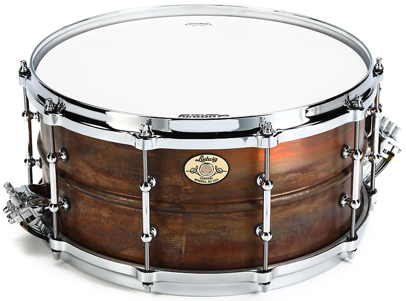 Ludwig Raw Copper Concert Snare Drum - 6.5-inch x 14-inch  Raw Copper image 1