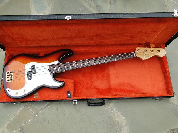 Fender Precision Bass 1996 Sunburst 50th Anniversary flame maple American USA
