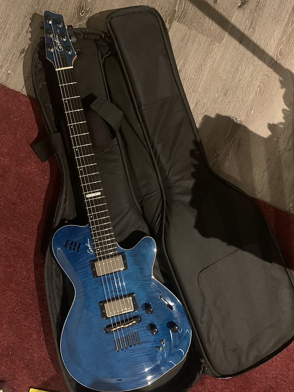 Godin LGX-SA With AA Maple Top 2021 Blue Burst | Reverb