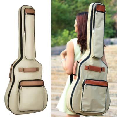 OEM Electric Guitar Bass Bags Carrying Case Storage with Adjustable Straps Portable Bass Gig Bag khaki 2023 image 3